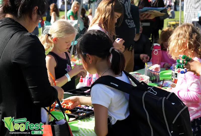 Kids activities at VegFest Edmonton