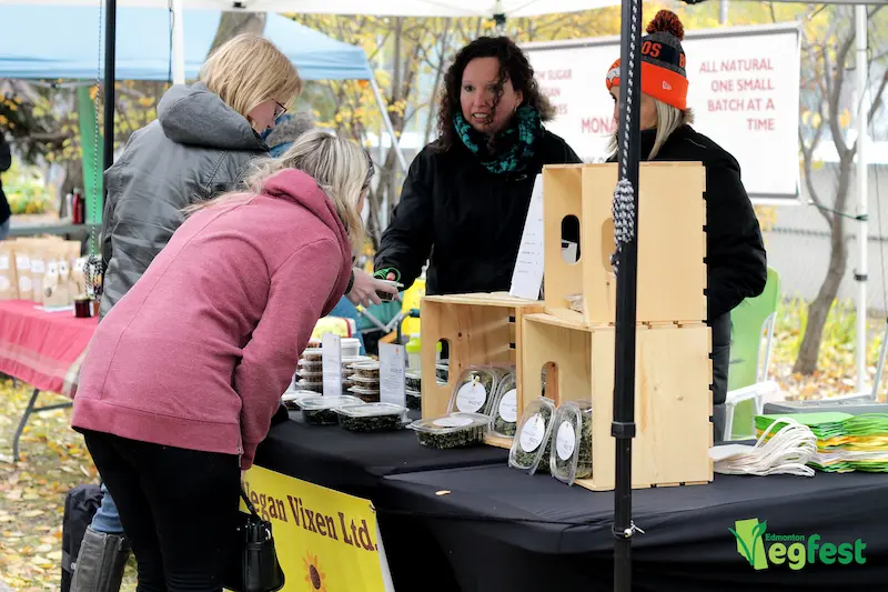 Vendors and exhibitors at VegFest Edmonton